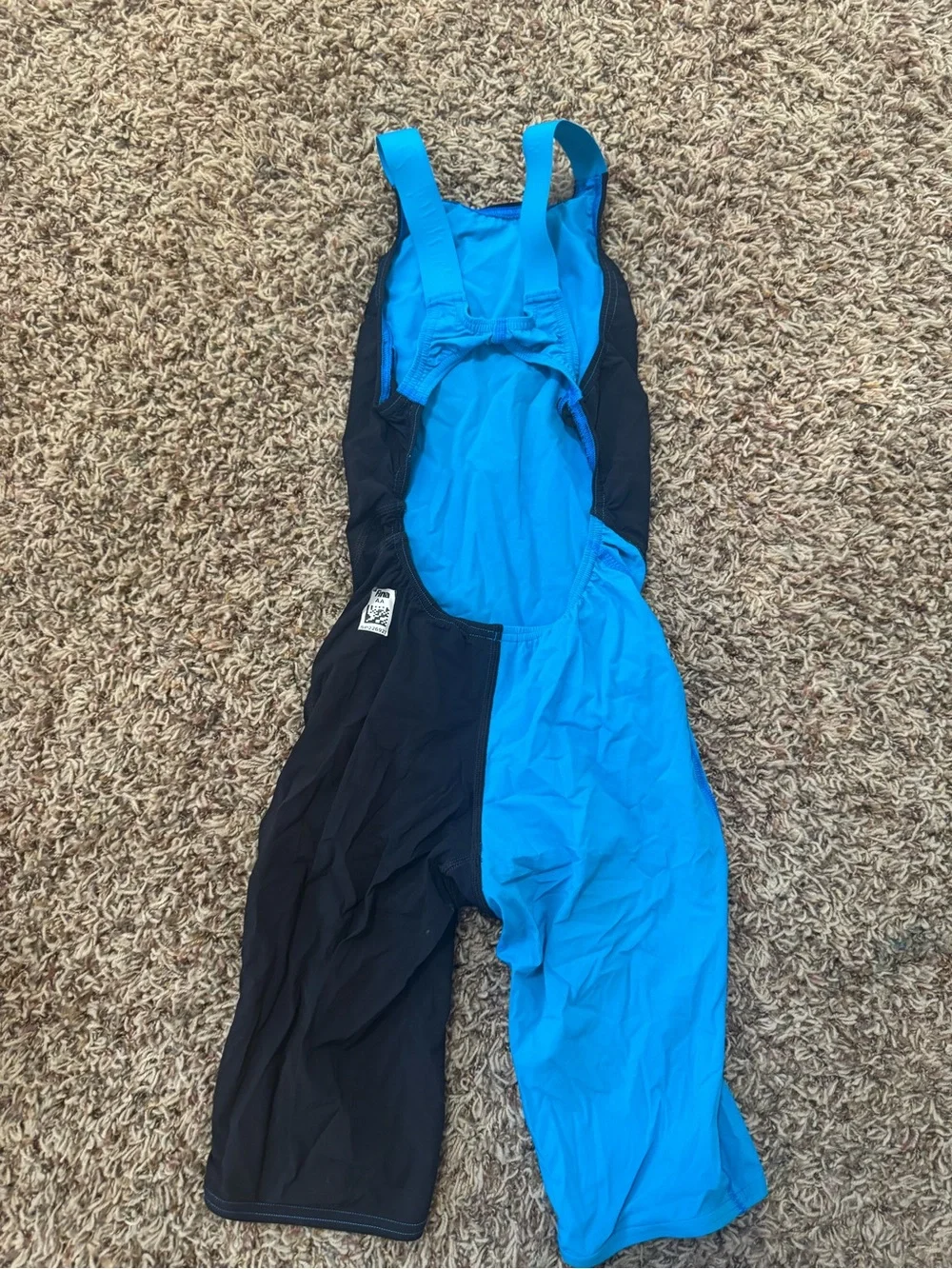 Speedo Black and Bright Blue Racing Kneeskin